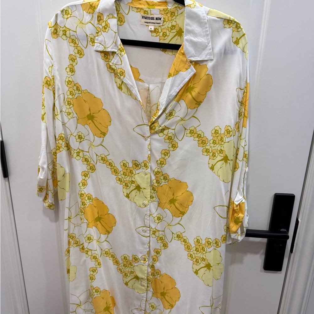 Paradise Now hawaii Floral Button-Up dress